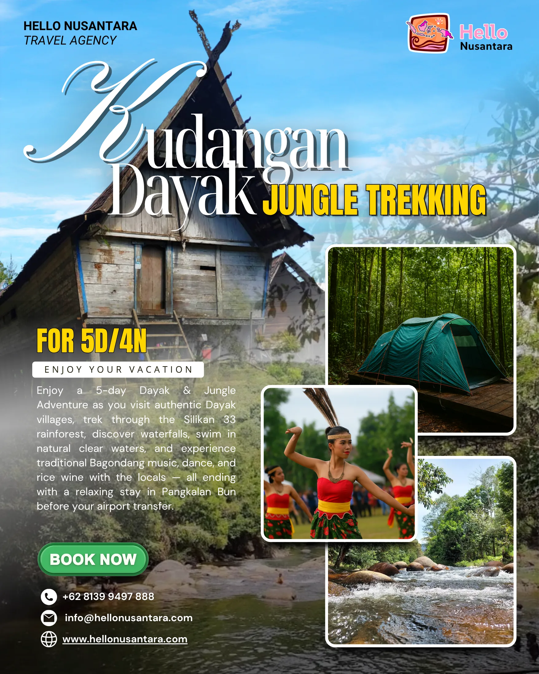 7. KUDANGAN DAYAK JUNGLE TREKKING